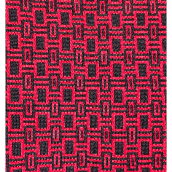 Westbound Vintage Pullover Mock Neck Sweater Red/Black Geometric Size L RN58909 - Picture 4 of 7